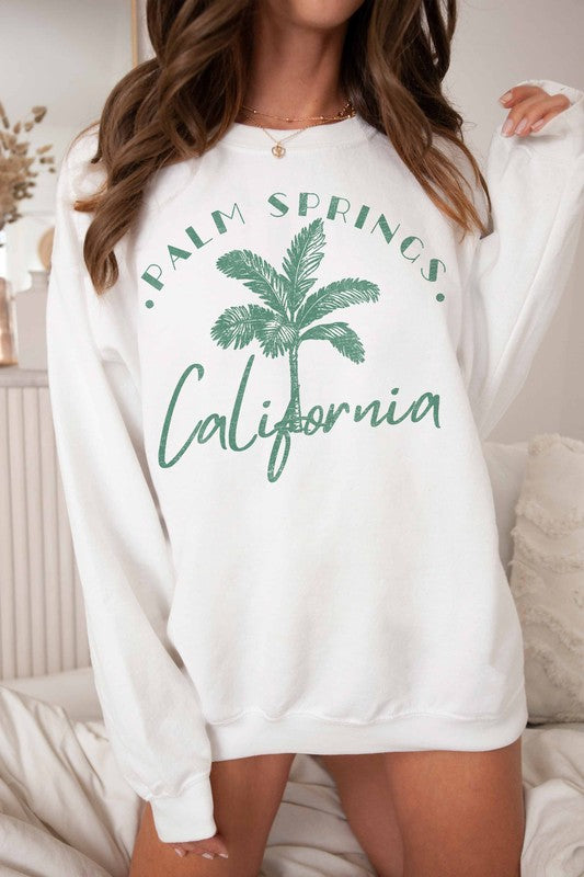 Palm Springs California Oversized Sweatshirt