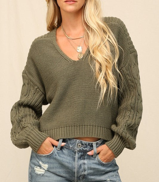 Slouchy V-Neck Sweater