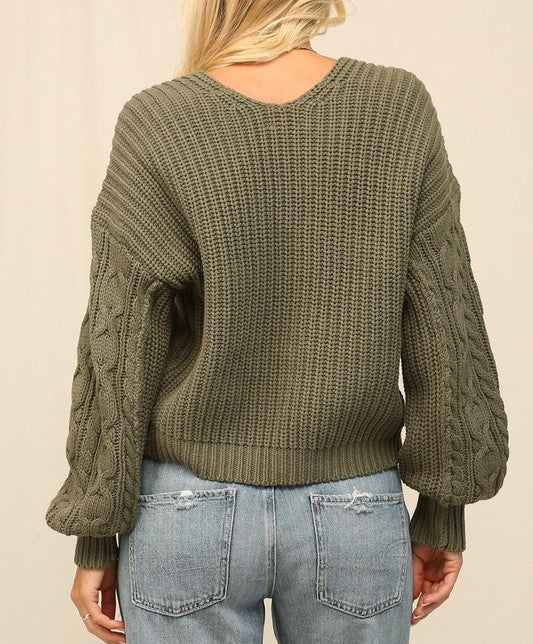 Slouchy V-Neck Sweater