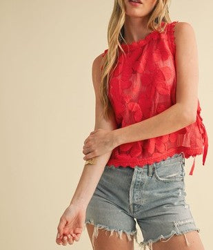 Red Crochet Top