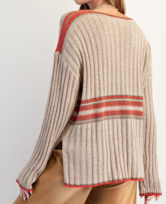 Boho Tan Sweater