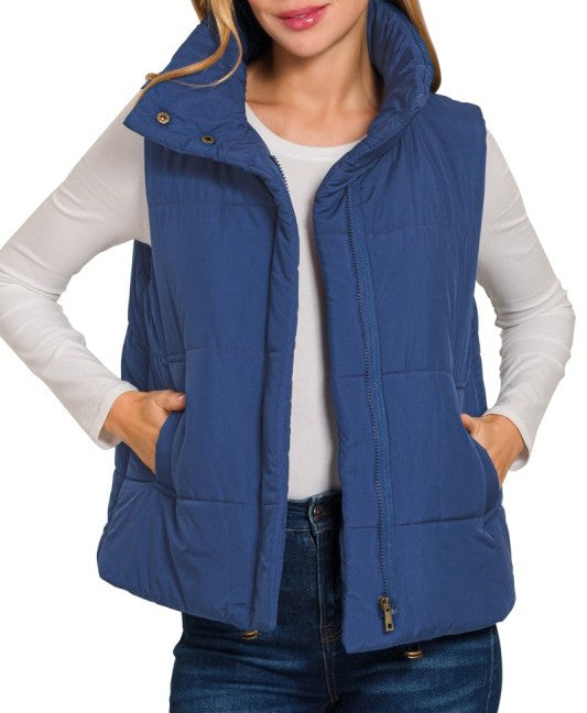 Navy Puffer Vest