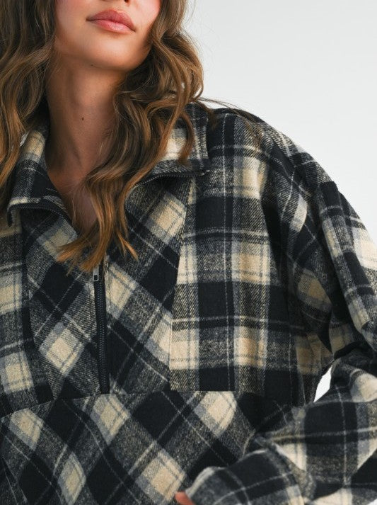 Mya Plaid Pullover