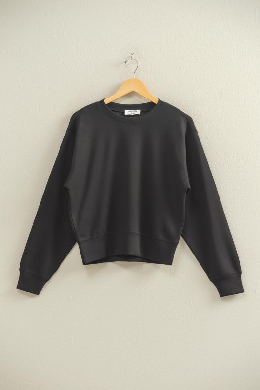 Knit Crew Neck Sweatshirt