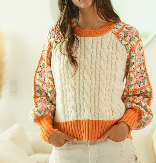 Granny Cable Knit Sweater