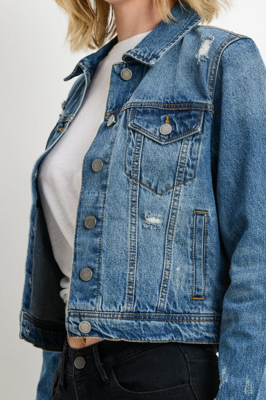 Distressed Denim Jacket