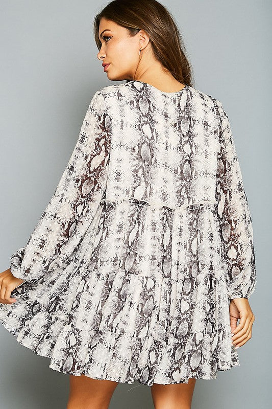 Animal Printed Flowy Dress