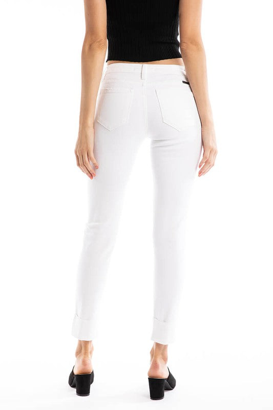 Kan Can White Distressed Jean