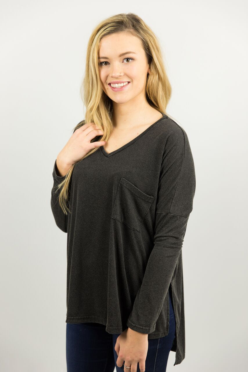 Elysian Long Sleeve Stone Wash Top