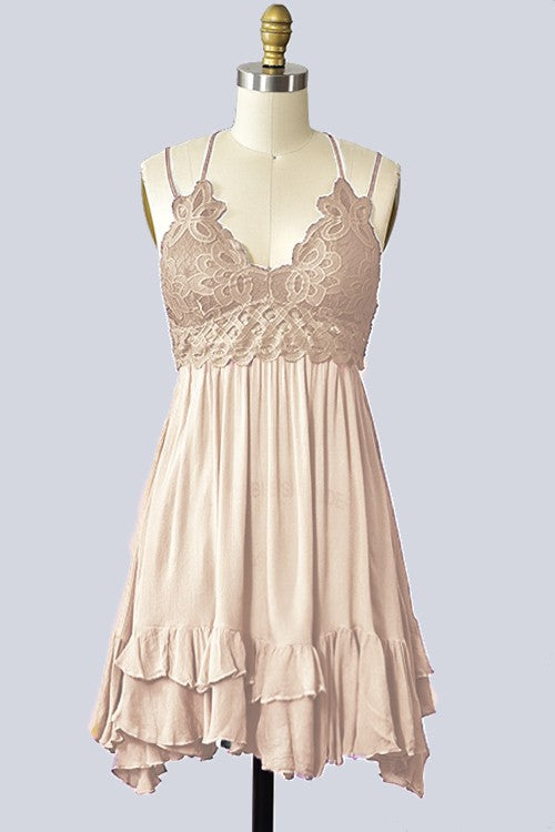Champagne Lace Dress