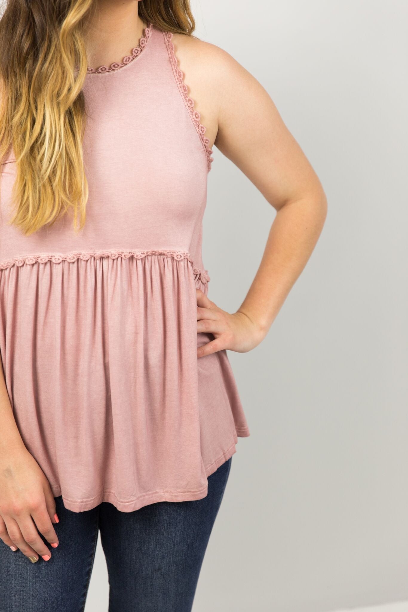 Pink Babydoll Tank