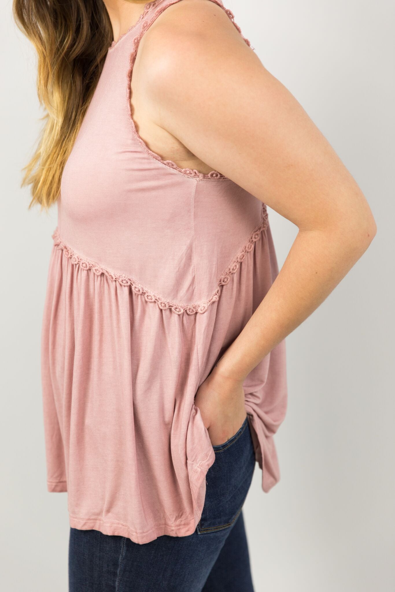 Pink Babydoll Tank