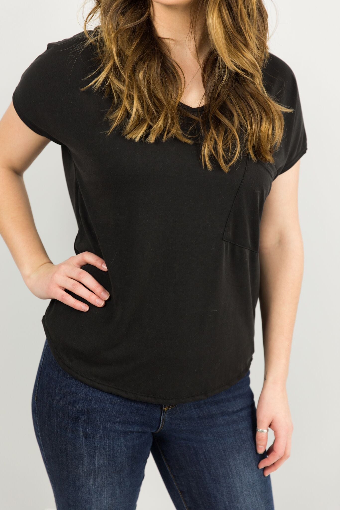 Basic Pocket Tee in Black