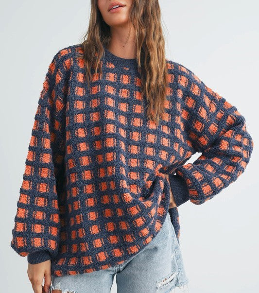 Checkered Oversize Sweater
