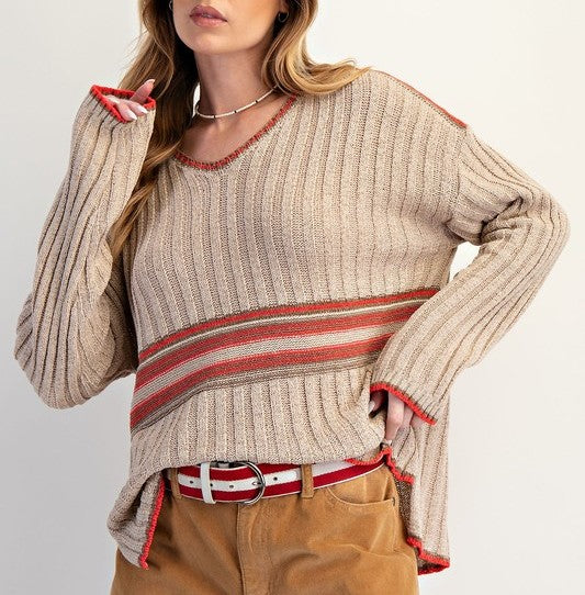 Boho Tan Sweater