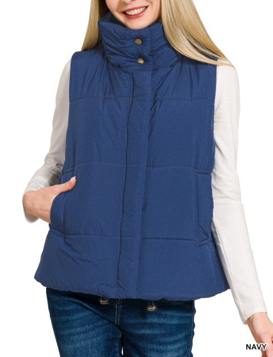 Navy Puffer Vest