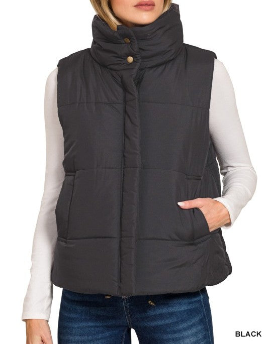 Black Puffer Vest