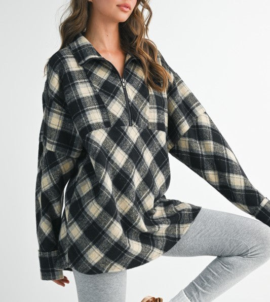 Mya Plaid Pullover