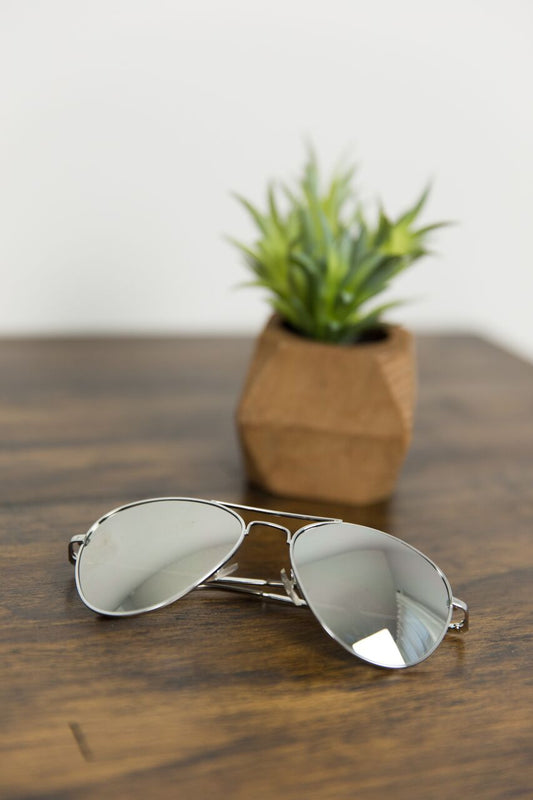 Classic Aviators in Silver