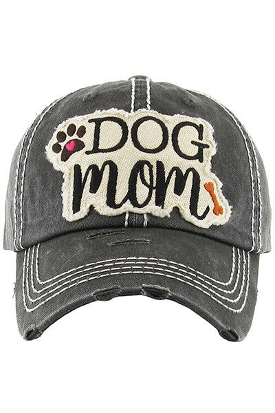 Dog Mom Baseball Cap-Gray