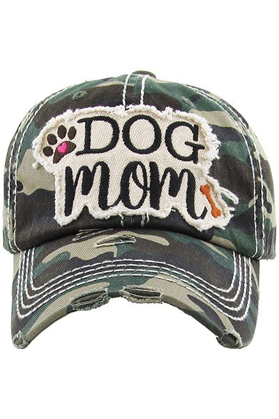 Dog Mom Baseball Cap- Camouflage