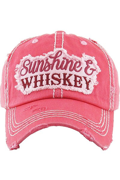 Sunshine and Whiskey Hat- Red