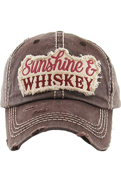 Sunshine and Whiskey Hat- Brown