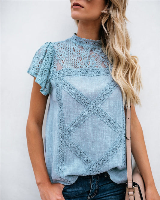 Blue Lace Summer Top