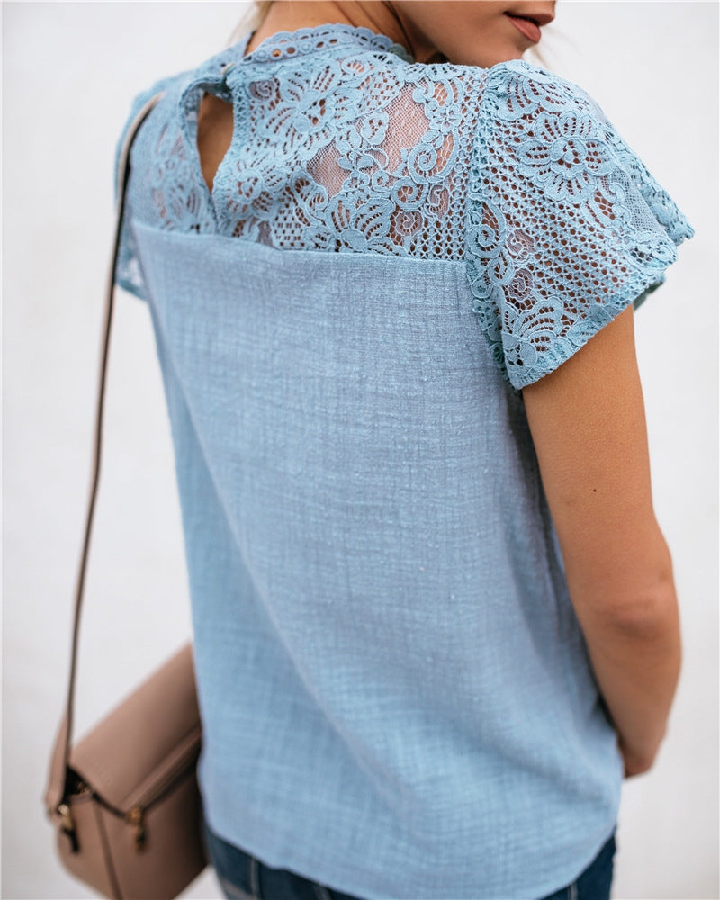 Blue Lace Summer Top