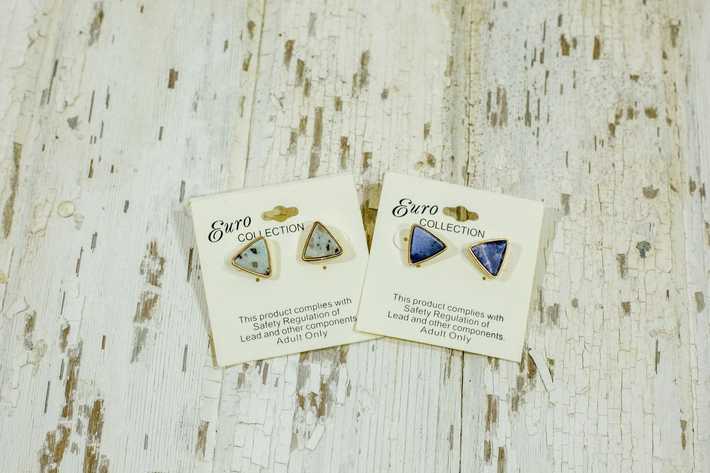 Elysian Triangle Stone Earrings