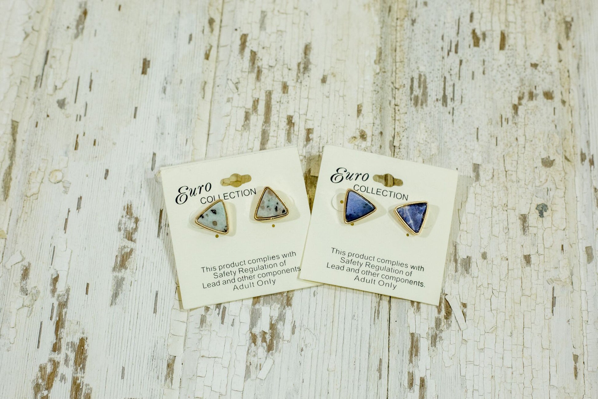 Elysian Triangle Stone Earrings