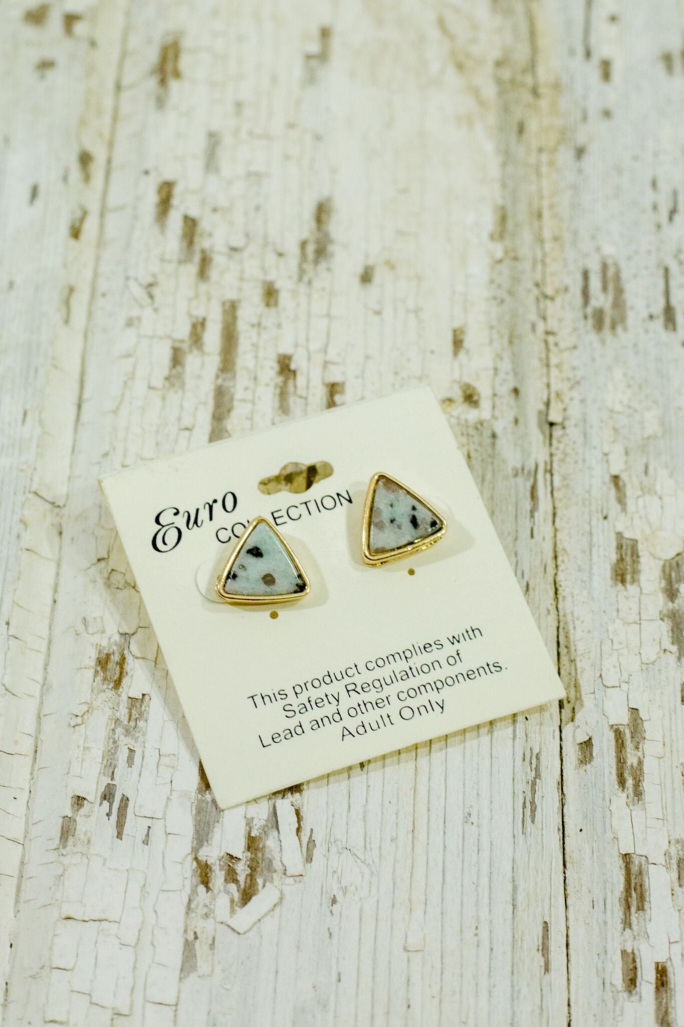 Elysian Triangle Stone Earrings