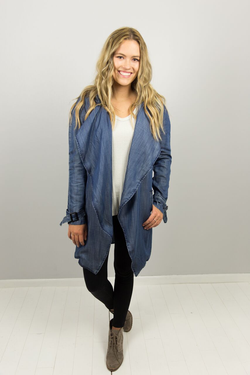 Great Lengths Denim Trench Jacket