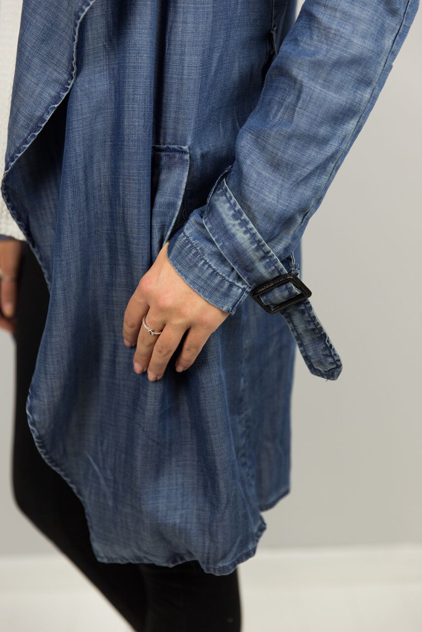 Great Lengths Denim Trench Jacket