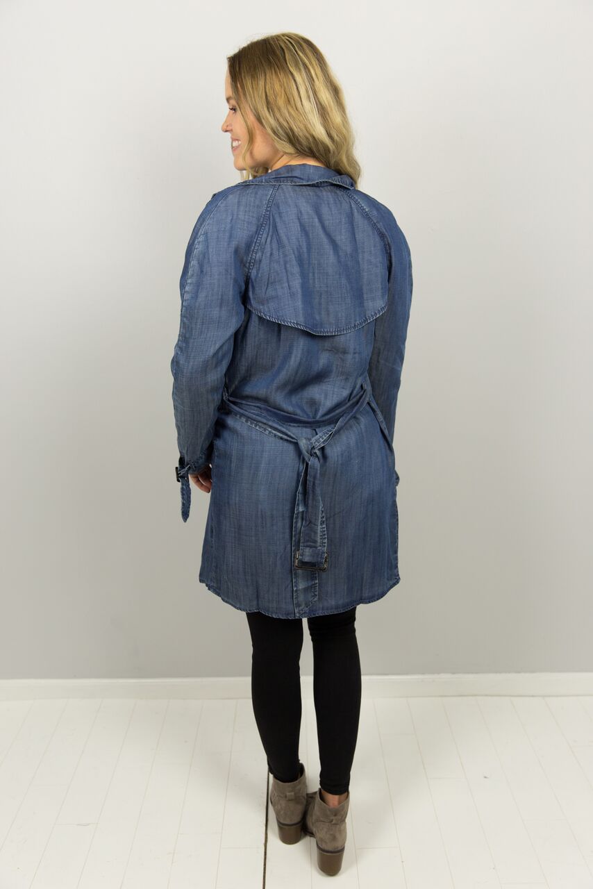 Great Lengths Denim Trench Jacket