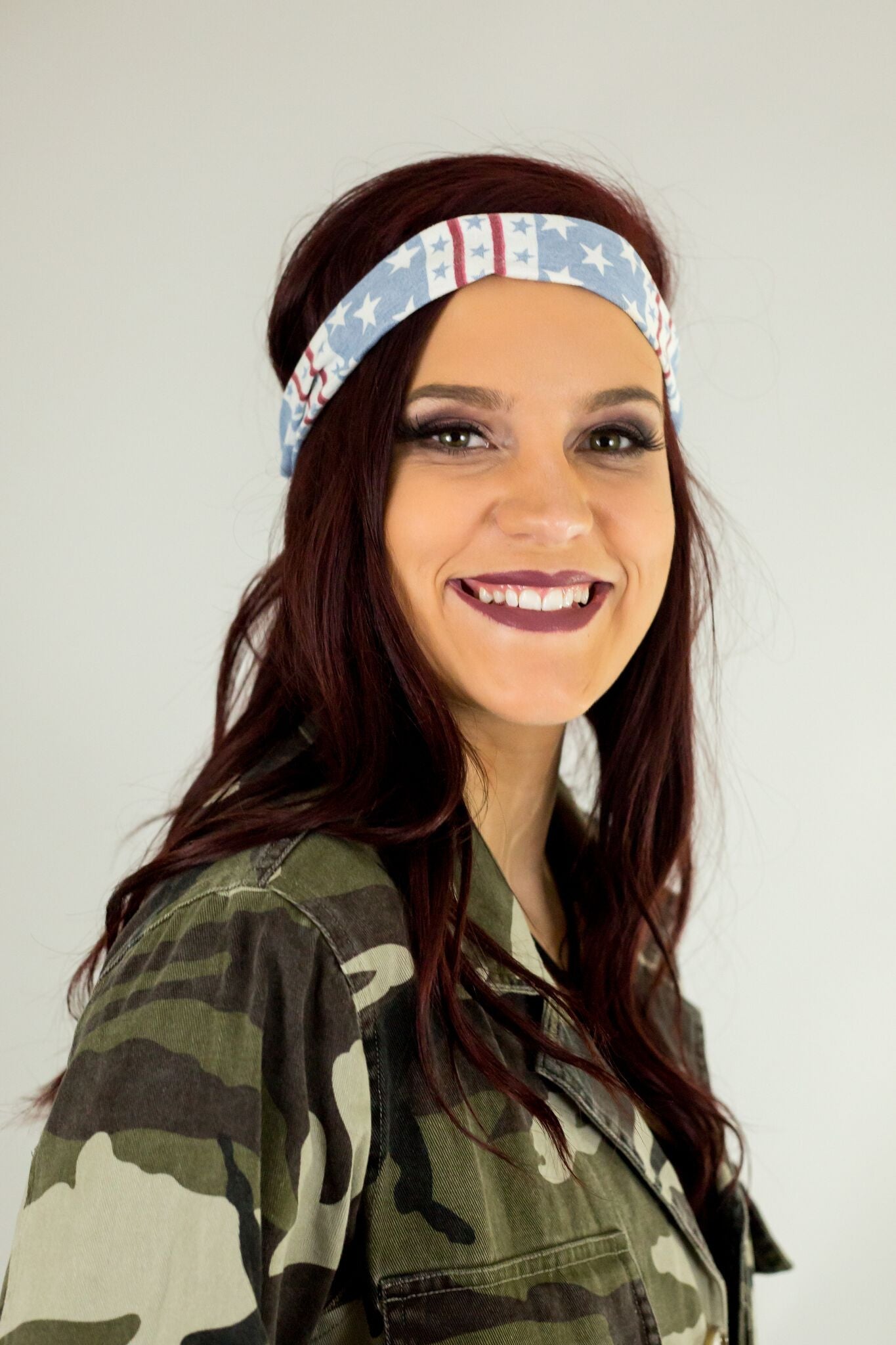 Elysian Denim Washed Flag Headband