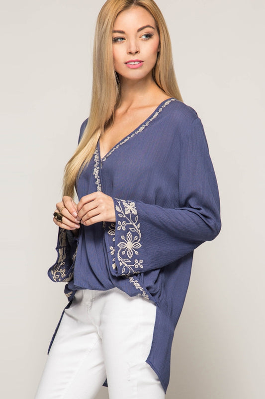 Long Sleeve Boho Blouse