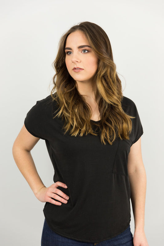 Basic Pocket Tee in Black