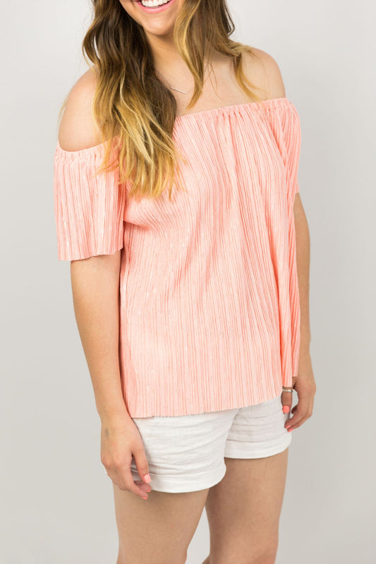 Peach Shimmer Top